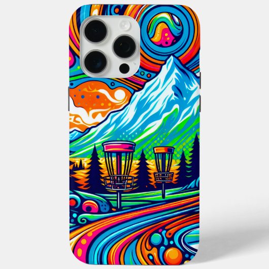 Psychedelic Disk Golf Course Case-Mate iPhone Hülle (Rückseite)