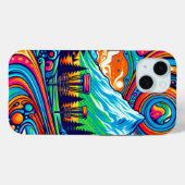 Psychedelic Disk Golf Course Case-Mate iPhone Hülle (Rückseite (Horizontal))