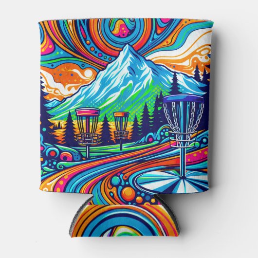 Psychedelic Disk Golf Course Dosenkühler (Vorderseite)