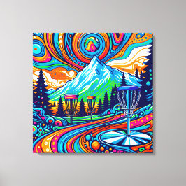 Psychedelic Disk Golf Course Leinwanddruck