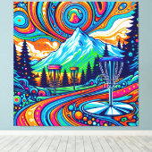 Psychedelic Disk Golf Course Leinwanddruck (Insitu (Holzboden))