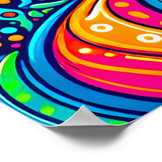 Psychedelic Disk Golf Course Poster (Ecke)