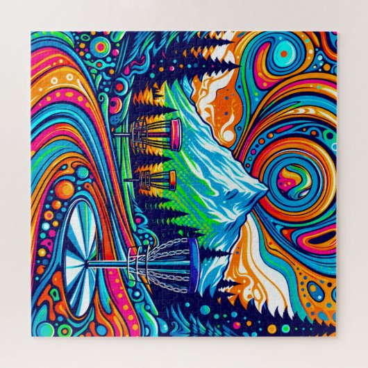 Psychedelic Disk Golf Course Puzzle (Horizontal)