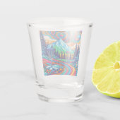 Psychedelic Disk Golf Course Schnapsglas (Rückseite)