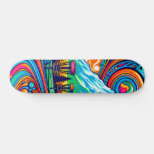 Psychedelic Disk Golf Course Skateboard (Horizontal)