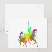 Psychedelic Don Quixote und Sancho Panza Postkarte (Vorne/Hinten)