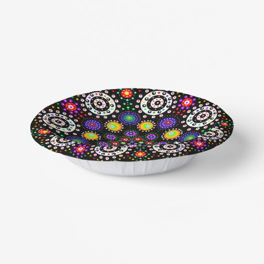 Psychedelic Dot Mandala Pappteller (Gewinkelt)