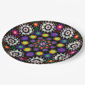 Psychedelic Dot Mandala Pappteller (Schrägansicht)