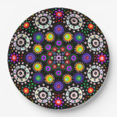 Psychedelic Dot Mandala Pappteller (Vorderseite)