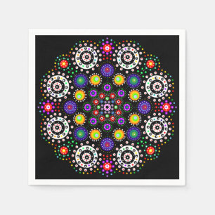 Psychedelic Dot Mandala Serviette