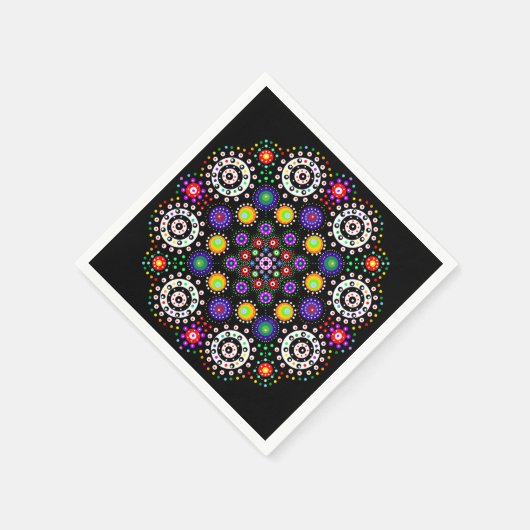 Psychedelic Dot Mandala Serviette (Ecke)