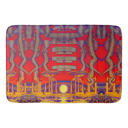 Psychedelic Dreamland Badematte (Vorderseite)