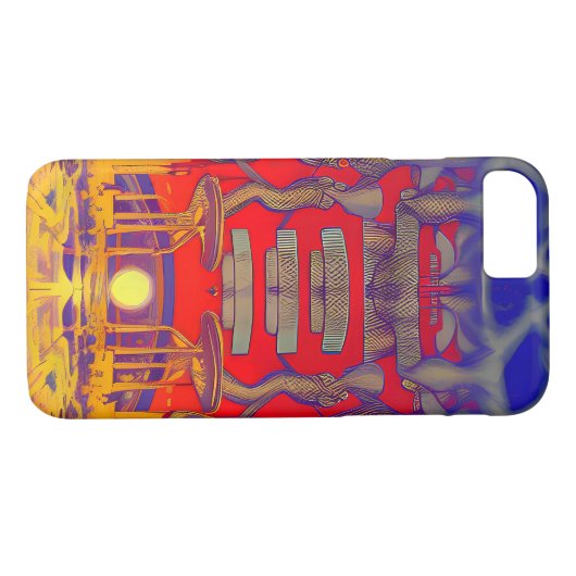 Psychedelic Dreamland Case-Mate iPhone Hülle (Rückseite (Horizontal))