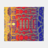 Psychedelic Dreamland Fleecedecke (Vorderseite (Horizontal))