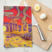 Psychedelic Dreamland Geschirrtuch (Viertel Falte)