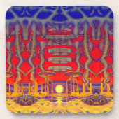 Psychedelic Dreamland Getränkeuntersetzer (Vorderseite)