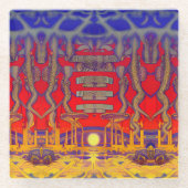 Psychedelic Dreamland Glasuntersetzer (Vorderseite)