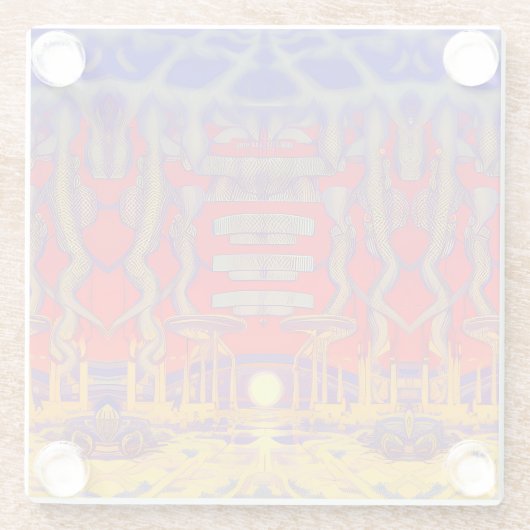 Psychedelic Dreamland Glasuntersetzer (Rückseite)