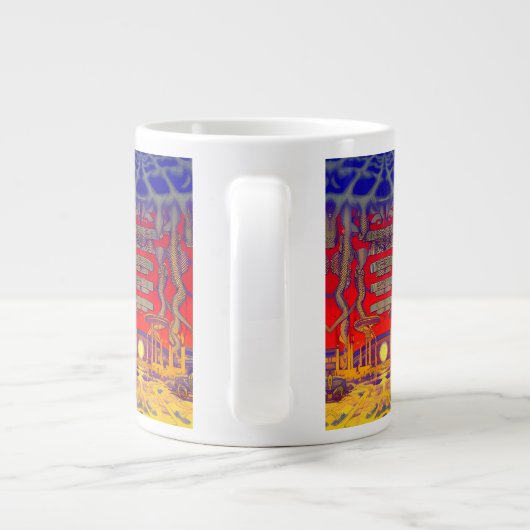 Psychedelic Dreamland Jumbo-Tasse (Rückseite)