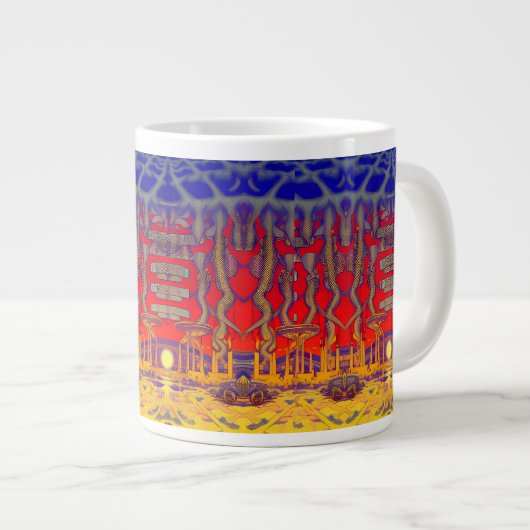 Psychedelic Dreamland Jumbo-Tasse (Vorderseite Rechts)
