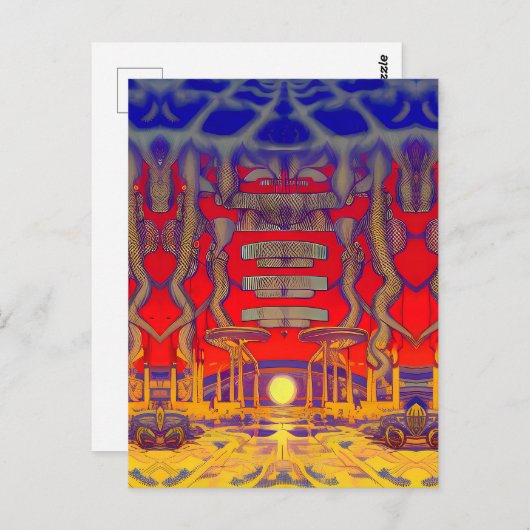 Psychedelic Dreamland Postkarte (Vorne/Hinten)