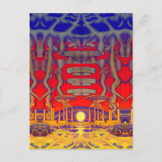 Psychedelic Dreamland Postkarte (Vorderseite)