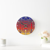 Psychedelic Dreamland Runde Wanduhr (Zuhause)