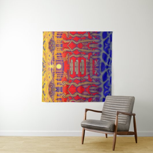 Psychedelic Dreamland Wandteppich (Beispiel (Horizontal))