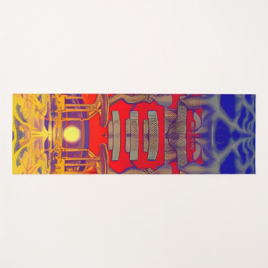 Psychedelic Dreamland Yogamatte (Vorderseite (Horizontal))