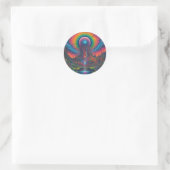 Psychedelic Dreamscape Runder Aufkleber (Tasche)