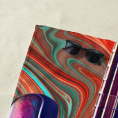 Psychedelic Electric Acoustic Semi Guitars Art Strandtuch (Beispiel)