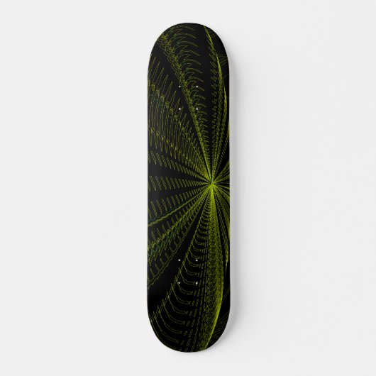 Psychedelic Electric Green Skateboard (Vorne)