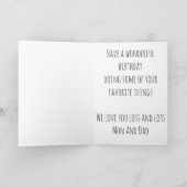 Psychedelic Elephant Jamming Guitar Dankeskarte (Innenseite)