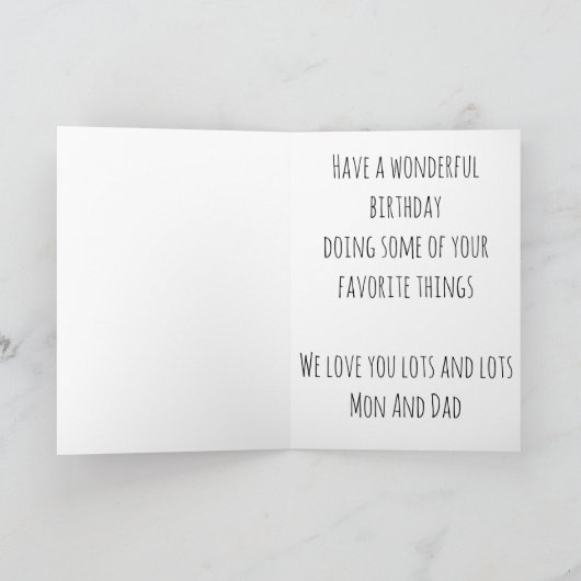 Psychedelic Elephant Jamming Guitar Dankeskarte (Innenseite)