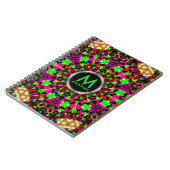 Psychedelic Explosion Monogram Notizblock (Linke Seite)