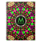 Psychedelic Explosion Monogram Notizblock (Vorderseite)