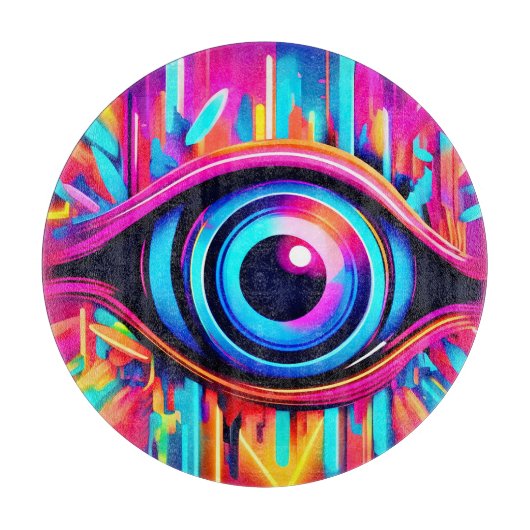 Psychedelic Eye Art Schneidebrett (Vorderseite)