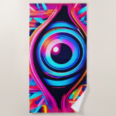 Psychedelic Eye Art Strandtuch (Vorderseite)