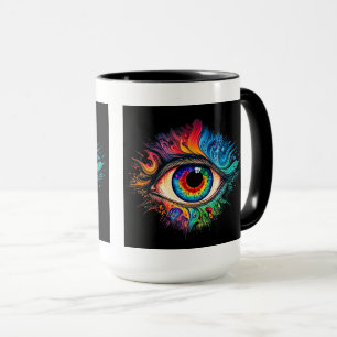 Psychedelic Eye Combo Tasse, 15 oz Tasse