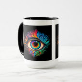 Psychedelic Eye Combo Tasse, 15 oz Tasse (Vorderseite Links)