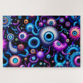 Psychedelic Eye Monster World- Alien Tentacle Horr Puzzle (Horizontal)