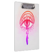 Psychedelic Eye Pastel Goth Ästhetik Klemmbrett (Rechts)