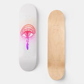 Psychedelic Eye Pastel Goth Ästhetik Skateboard (Vorderseite)