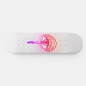 Psychedelic Eye Pastel Goth Ästhetik Skateboard (Horizontal)