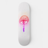 Psychedelic Eye Pastel Goth Ästhetik Skateboard (Vorderseite)