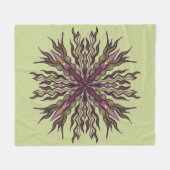 Psychedelic Eye Plant - Surreal Botanical Mandala Fleecedecke (Vorderseite (Horizontal))