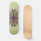 Psychedelic Eye Plant - Surreal Botanical Mandala Skateboard (Vorderseite)