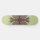 Psychedelic Eye Plant - Surreal Botanical Mandala Skateboard (Horizontal)