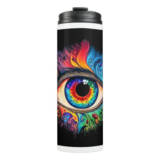 Psychedelic Eye Thermal Tumbler Thermosbecher (Vorderseite)