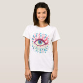 Psychedelic Eye Trippy Hippie Art T-Shirt (Vorne ganz)